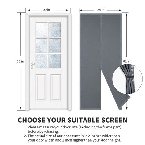Magnetic Thermal Insulated Door Curtainupgraded Fabric