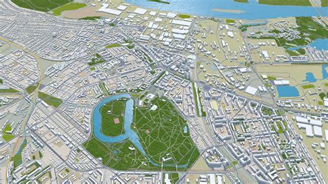 Nizhny City Novgorod 3d Model 70km Flippednormals