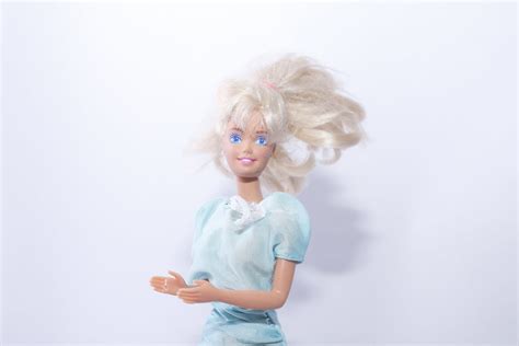 Mattel Barbie Doll Bent Arms Light Blue Dress Blonde Vintage Collectible 240106 WH 672
