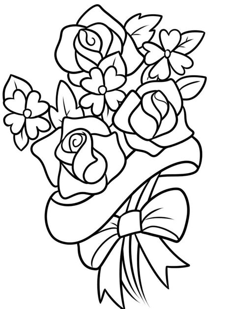 Dibujo De Ramo De Rosas Para Colorear Dibujos Net Sexiz Pix