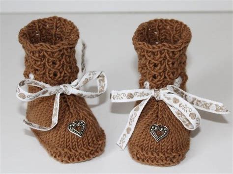 Strickanleitung Baby Stiefelchen Booties Babyschuhe Sohlenlänge 10