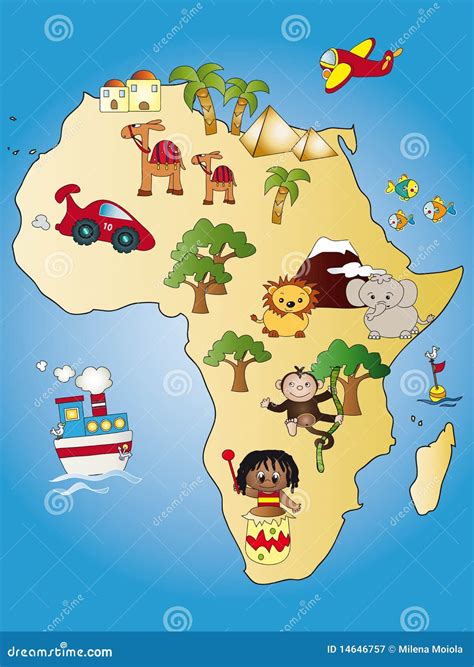 Africa Map Stock Illustration Illustration Of Exotic 14646757