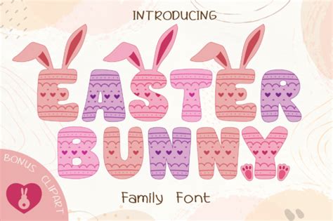 Easter Bunny Font By Svg Bloom · Creative Fabrica