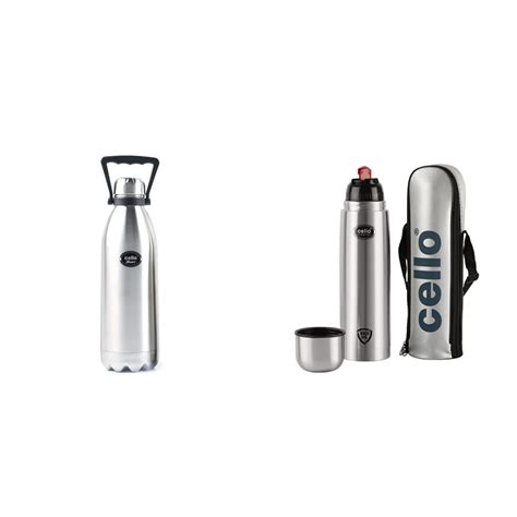 Cello Swift Stainless Steel Double Walled Flask Hot And Cold Ml Pc Silver Cello Flip