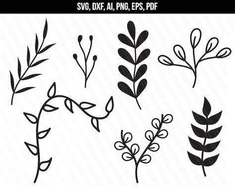 Silhouette Leaves Svg Files Svg Png Eps Dxf File Free Svg Cut