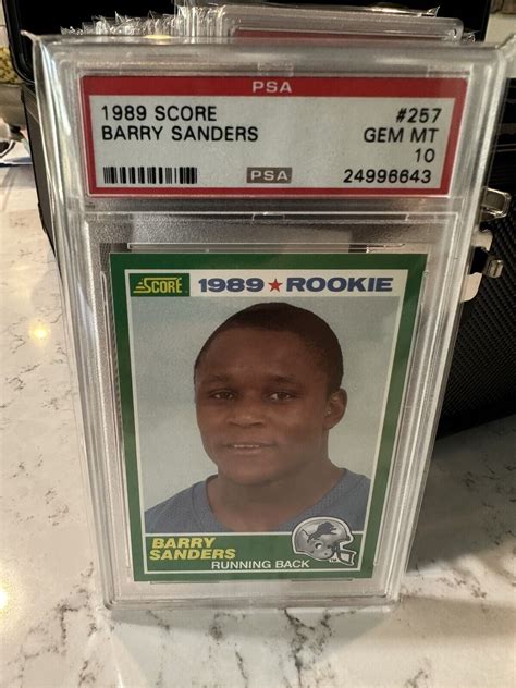 1989 Score Football 257 Barry Sanders Rookie Card RC Graded PSA 10 EBay