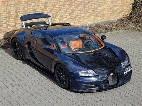 Used Bugatti Veyron Grand Sport Vitesse Blue Black Exposed Blue