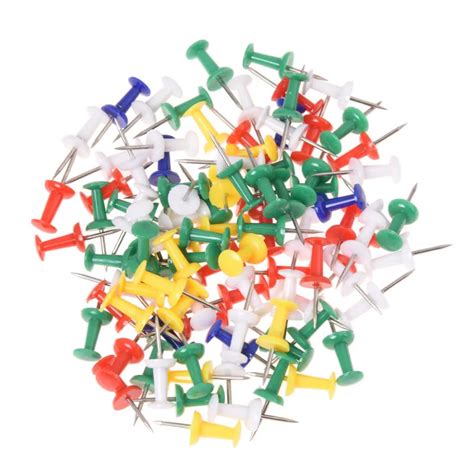 100 Pcs Colored Pushpins Metal Thumb Tacks Map Drawing Push Pins Crafts