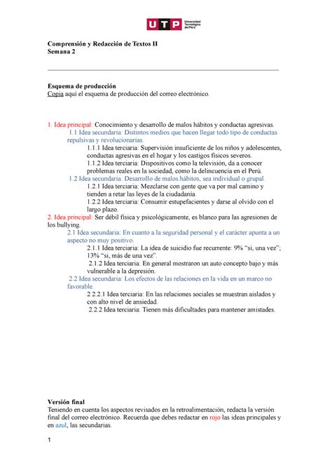 Semana 02 espero les sirva Comprensión y Redacción de Textos II