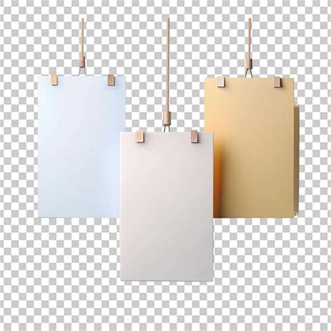 Premium Psd Hanging Blank White Poster