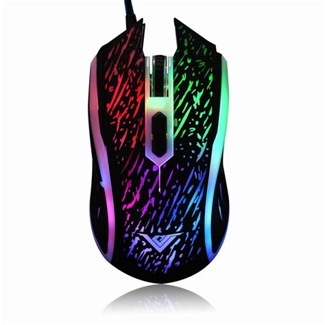 Rajfoo Rainbow 2400dpi Optical Adjustable 6d Button Wired Gaming Game ...