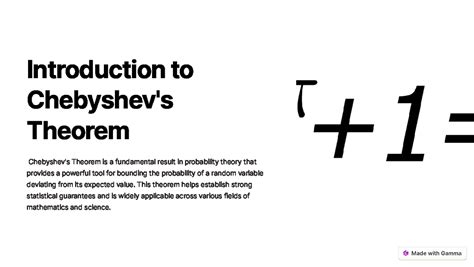 Introduction To Chebyshevs Theorem Introduction To Chebyshevs