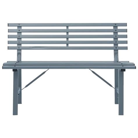 Lex Banc De Jardin Cm Acier Gris Qqmora Ovn Cdiscount Jardin