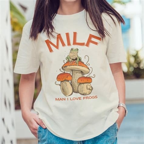 Milf Man I Love Frogs T Shirt Funny Milf Frogs Shirt Milf Etsy