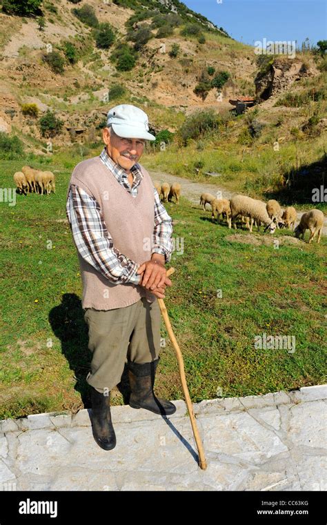 Sheep Herder Bulbul Mountain Ephesus Turkey Kusadasi Stock Photo Alamy