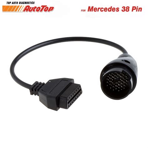 OBD2 16 Pin Female Connector For Mercedes 38Pin OBD Diagnostic Cable