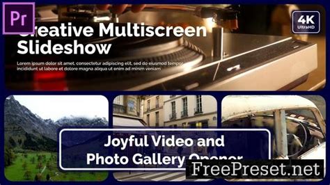 Multiscreen Slideshow Enjoyable Video Photo Gallery Opener Mogrt For