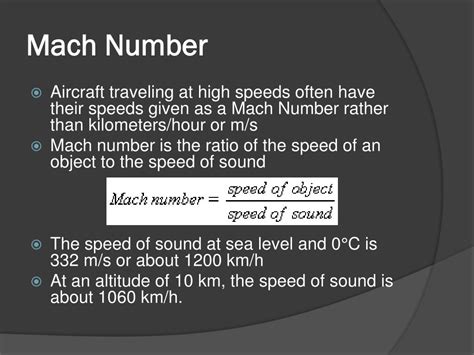 Ppt 02 Speed Of Sound And Mach Numbers Powerpoint Presentation Id