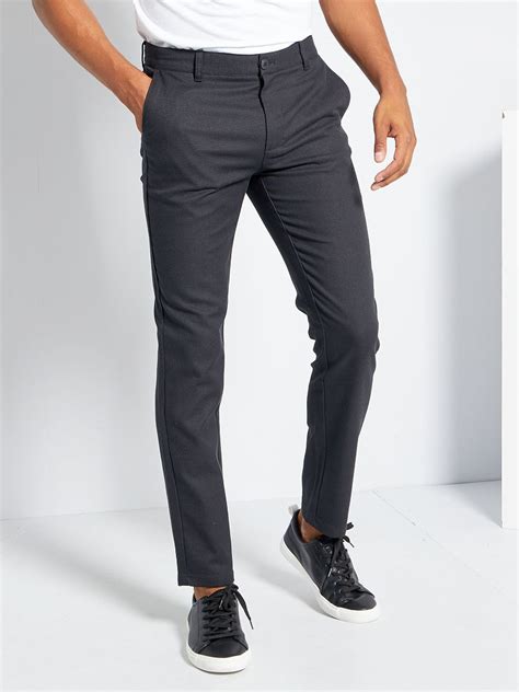 Pantalon Chino Slim Noir Kiabi