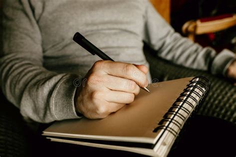 Close Up Picture Of Hand Writing A Letter Stock Photo Image Of