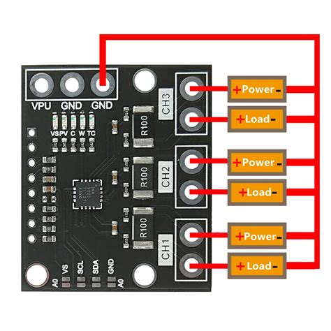 I C Smbus Ina Triple Channel Shunt Current Power Supply Voltage