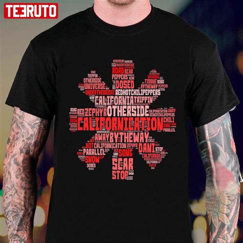 Red Hot Chili Peppers Typography Logo Design Unisex T Shirt Teeruto