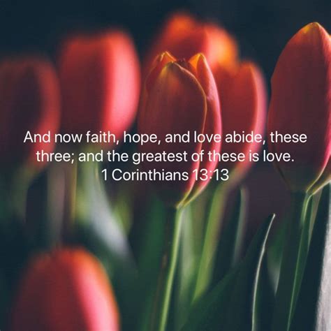 1 Corinthians 13 13 And Now Faith Hope And Love Abide These Three