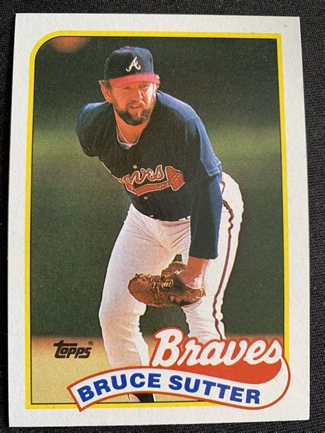 Topps Baseball Card Bruce Sutter Atlanta Braves Hof Nmmt Free