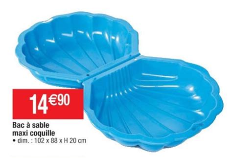 Promo Bac à sable maxi coquille chez Cora