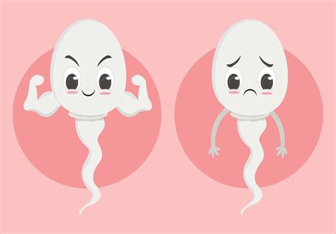 Vector Illustration Of Sperm Set Cartoon Character 3349774 Vector Art