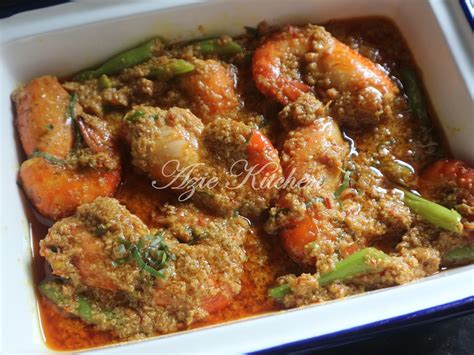 Rendang Pedas Udang Galah Dengan Kacang Buncis Azie Kitchen