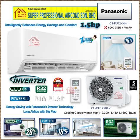 Panasonic Standard Inverter R32 Air Conditioner 1 0hp 2 5hp PU R32