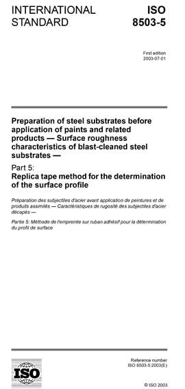 ISO 8503 5 2003 Preparation Of Steel Substrates Before Application Of