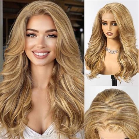 Amazon HAIRCUBE Short Ombre Blonde Wig For Women Hand Tied Lace Front Human Hair Wig