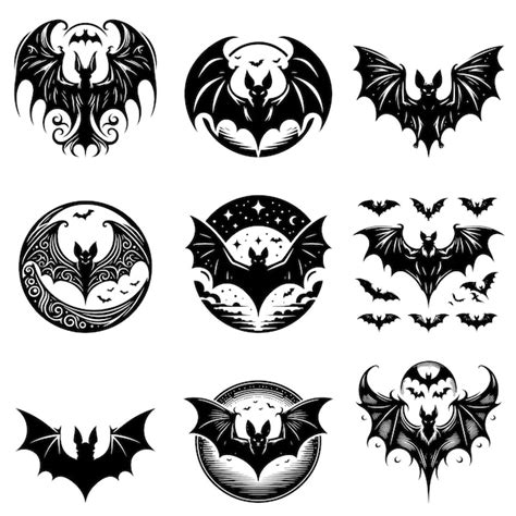 Premium Vector Bat Silhouette Vector Illustration Set