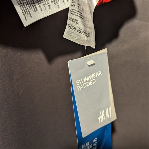 H M Red Ribbed Bikini Top With Light Padding Pull Depop