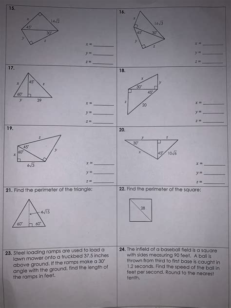 Please Help Me With My Right Triangles And Trigonometry Homework