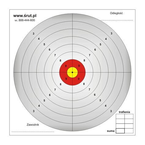 Tarcze Strzeleckie X Cm Szt Srut Pl