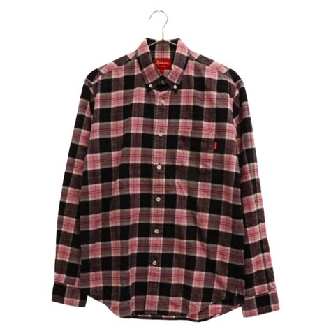 Supreme シュプリーム 15aw Tartan Flannel Shirt タータン フランネル 長袖チェックシャツ ピンクブラック 1023k250026bring Yahoo