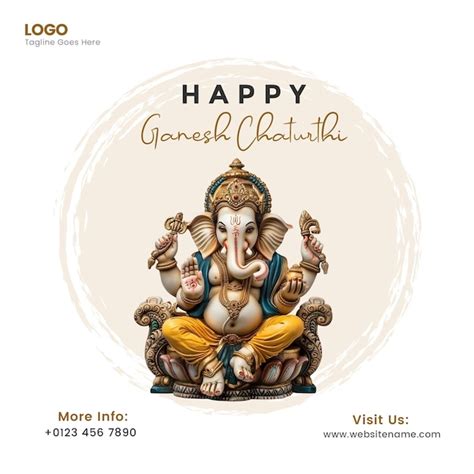 Social Media Post Ganesh Chaturthi Premium AI Generated PSD