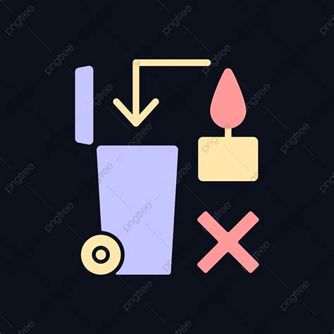 Throw Bin Vector PNG Images Never Throw Hot Wax In Trash Bin Rgb Color Manual Label Icon For