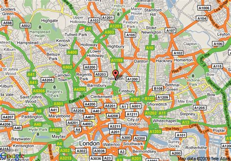 Map of Hilton London Islington, London