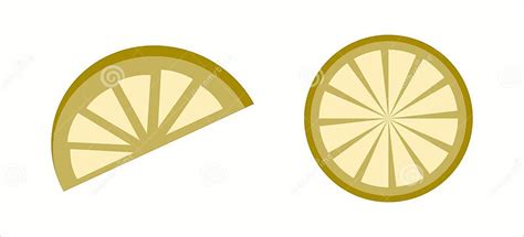 Food Ingredients And Garnishes Of Lemon Slices For Cuisines Stock