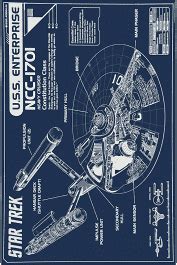 Repop Gifts Star Trek Enterprise Blueprints Poster