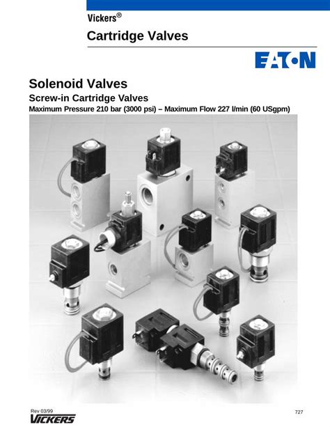 PDF Vickers Cartridge Valves Solenoid Valves Eaton Vickers