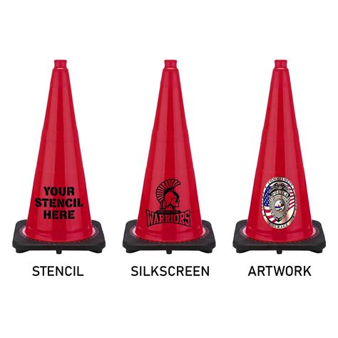 Red Traffic Cone Lb Black Base