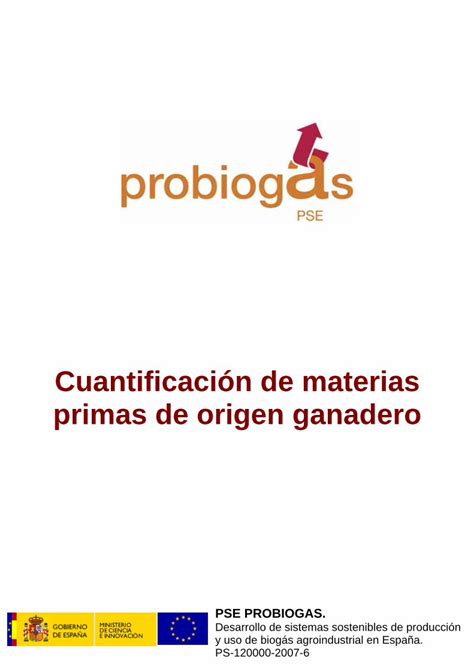 Pdf Cuantificaci N De Materias Primas De Origen Ganadero