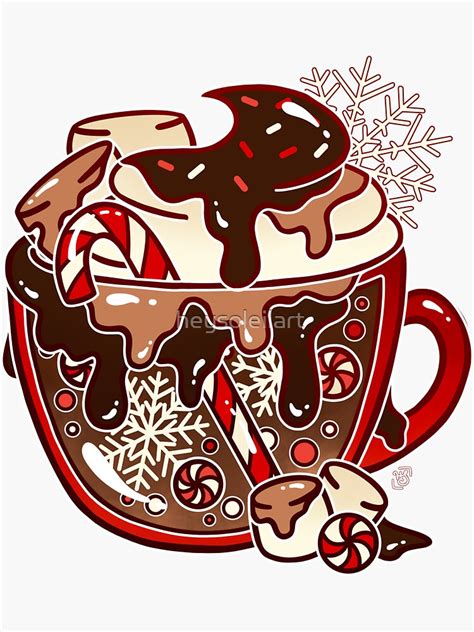 Glass Hot Chocolate Sticker For Sale By Heysoleilart Cute Stickers