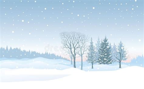 Christmas Snowfall Background. Snow Winter Landscape. Merry Chri Stock ...