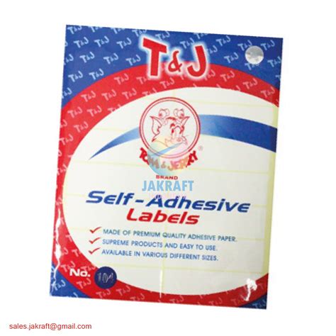 Jual Label Self Adhesive Labels T J No Hvs Putih X Mm